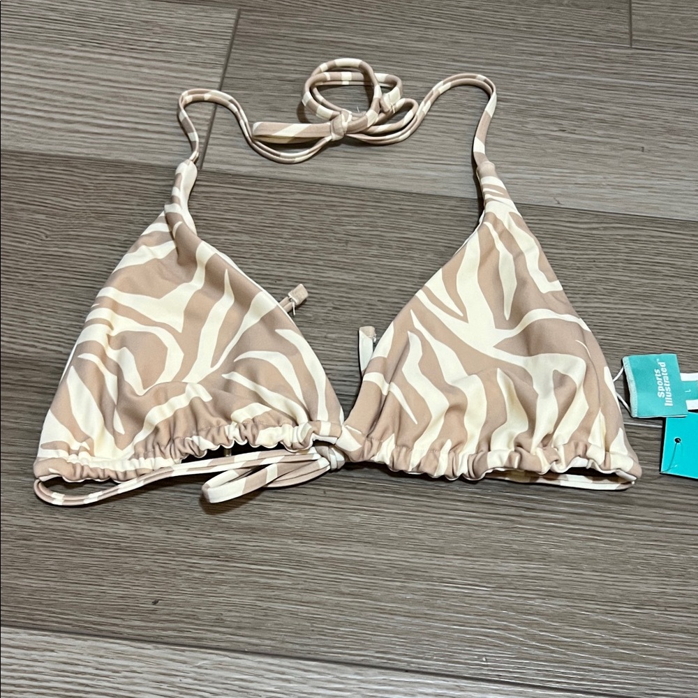 Zebra Print Bikini Top